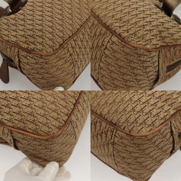 DIOR Trotter Canvas Hand Bag Brown - Picture 10 of 12